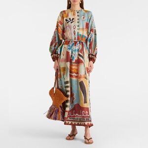 ALÉMAIS x LRNCE Michelle printed midi dress $890 New without tag